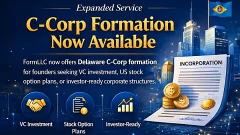 Delaware C-Corp formation service announcement